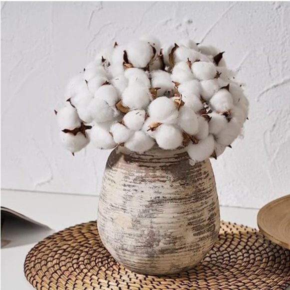 Ceramic Rustic Vase - Whitewashed Terra-Cotta Vase - Farmhouse Pottery Décor - Picture 7 of 9